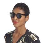 Sole Society Sole Society Sandy Cutout Metal Sunglasses - Black