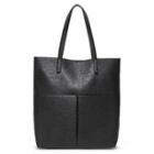 Sole Society Sole Society Clifton Vegan Double Pocket Tote - Black-one Size