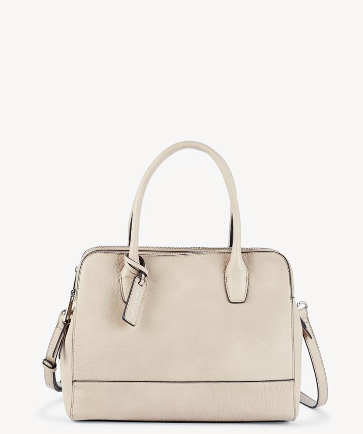 Sole Society Sole Society Nera Satchel Double Pocket Bag Sandshell Vegan Leather