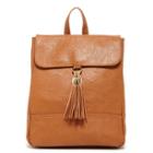 Sole Society Sole Society Ellie Vegan Tassel Backpack - Cognac