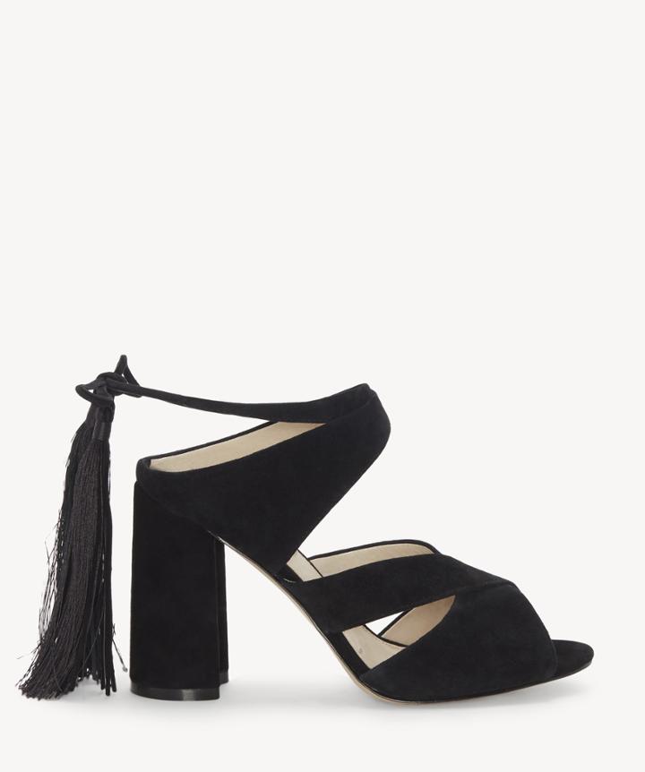 Louise Et Cie Louise Et Cie Women's Kaelina Strappy Block Heels Sandals Black Size 5 Suede From Sole Society