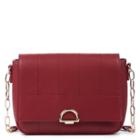 Sole Society Sole Society Colie Vegan Quilted Crossbody W/ Chain Strap - Cherry Red