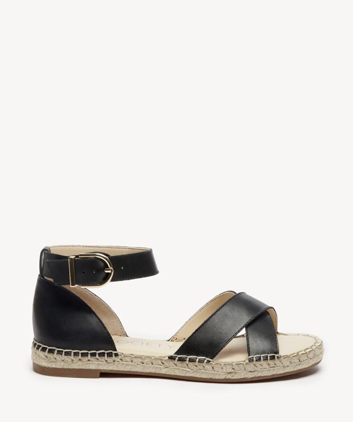 Sole Society Sole Society Saundra Espadrille Sandals Black Size 5.5 Leather
