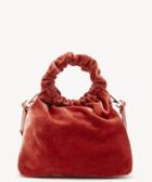 Sole Society Women's Tyll Mini Crossbody Bag Ruched Velvet Rust Velvet Vegan Leather From Sole Society