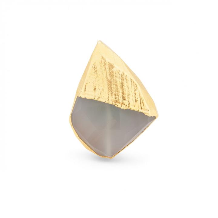 Sole Society Sole Society Abstract Natural Stone Ring - Slate-6