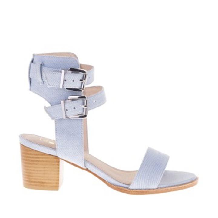 Sol Sana Sol Sana Porter Heel Ii Double Ankle Strap Sandal - Light Denim-6