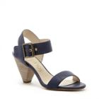 Sole Society Sole Society Missy Leather Mid Heel Sandal - Washed Navy-8