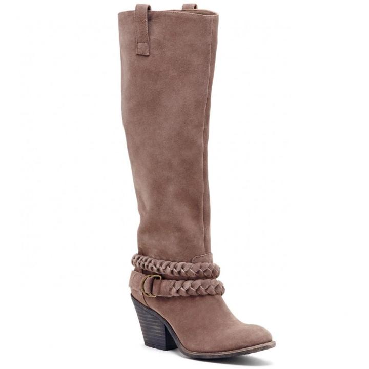 Sole Society Sole Society Vera Suede Knee High Boot - Taupe