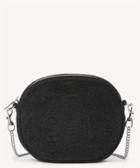 Sole Society Sole Society Miza Exotic Velvet Oval Crossbody Bag In Color: Black Dacron
