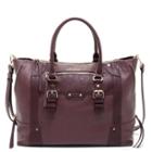 Sole Society Sole Society Susan Vegan Large Winged Tote - Oxblood