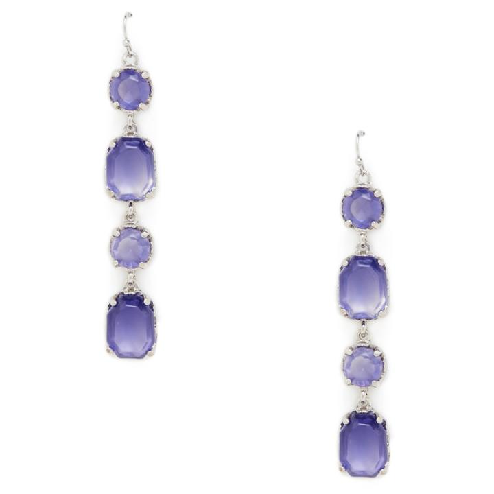 Sole Society Sole Society Stone Oasis Drop Earrings - Violet Combo