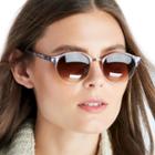 Sole Society Sole Society Meridan Marble Sunglasses W/ Metal Detail - Merlot-one Size