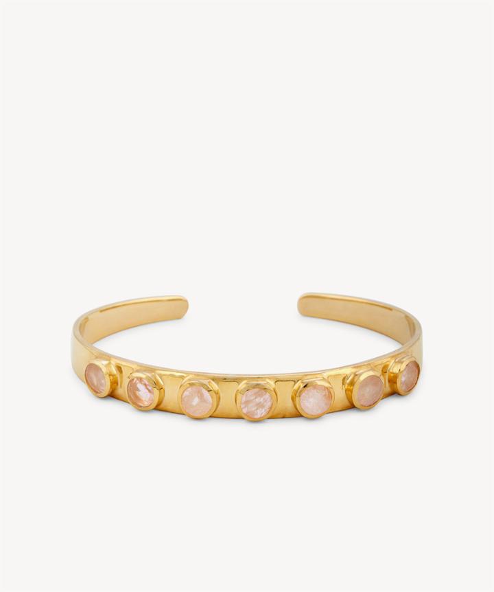 Karen London Karen London 24k Gold Plated Stone Cuff Moonstone One Size Os From Sole Society