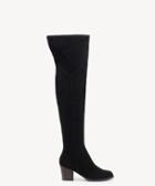 Sole Society Sole Society Catalina Otk Block Heels Boots Black Size 5 Suede