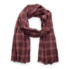 Sole Society Sole Society Checkered Scarf - Raspberry Combo-one Size