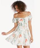Astr Astr Printed Off The Shoulder Dress Blush Multi Floral Size Medium From Sole Society