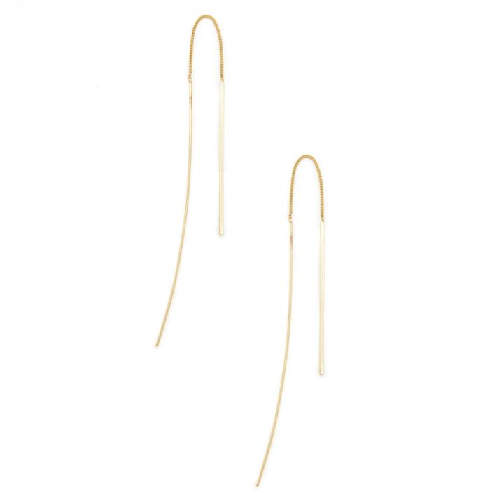Sole Society Sole Society Front To Back Delicate Earrings - Gold-one Size