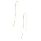 Sole Society Sole Society Front To Back Delicate Earrings - Gold-one Size