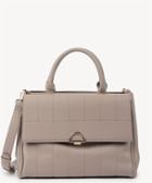 Sole Society Sole Society Tracy Vegan Quilted Satchel Bag Taupe Leather