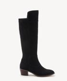 Sole Society Women's Noamie Tall Heeled Boots Black Size 5 Suede Microsuede From Sole Society