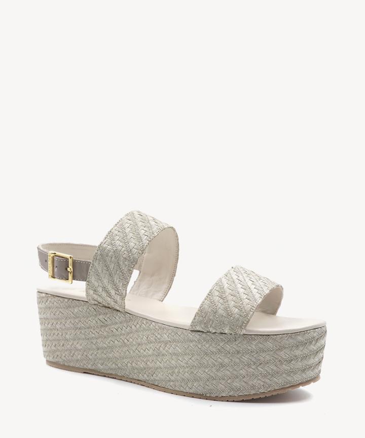 Kaanas Kaanas Goa Raffia Wedges Grey Size 6 From Sole Society