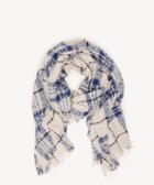 Sole Society Women's Mixed Plaid Over Scarf Blue Multi Polyester From Sole Society