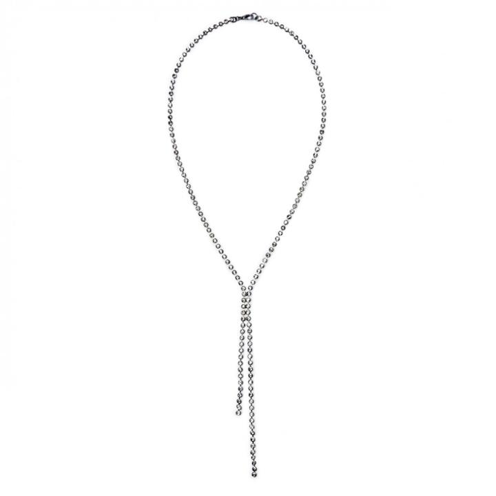 Sole Society Sole Society Crystal Y-necklace - Black-one Size