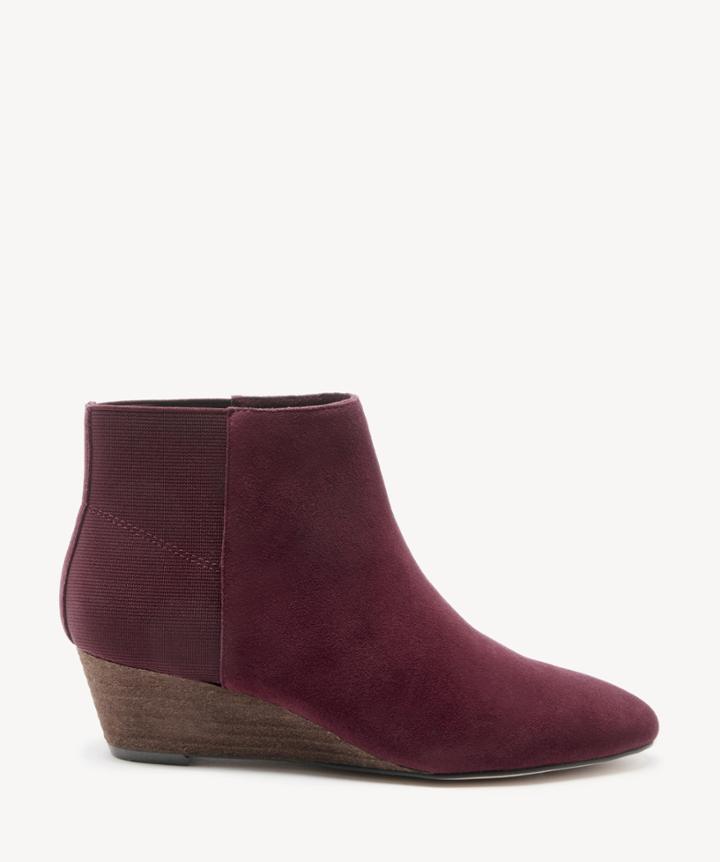 Sole Society Women's Aydie Wedges Bootie Wine Size 10 Suede From Sole Society