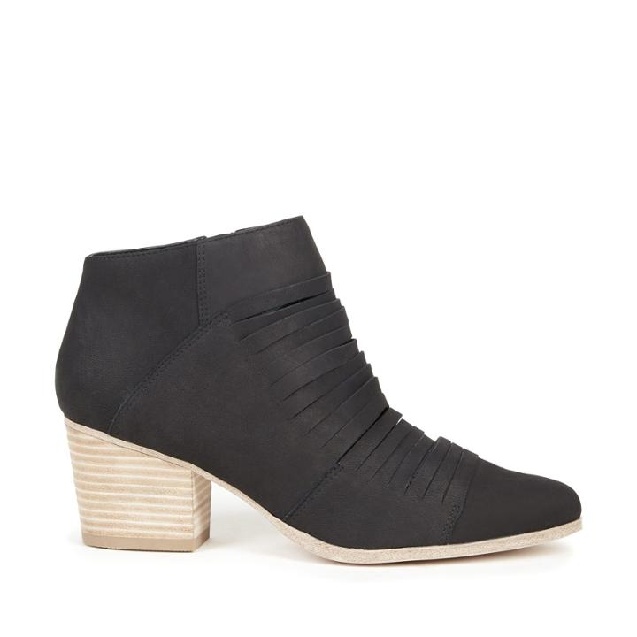 Sole Society Sole Society Sparrow Mid Heel Slit Bootie - Black