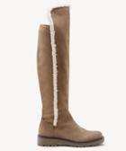 Sole Society Women's Juno Faux Shearling Suede Stretch Boots Honey Size 5 From Sole Society