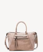 Sole Society Women's Chele Tote Genuine Suede Mix Mushroom From Sole Society