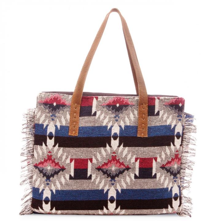Sole Society Sole Society Beckett Fabric Tote With Fringe Detail - Multi-one Size