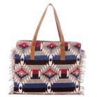 Sole Society Sole Society Beckett Fabric Tote With Fringe Detail - Multi-one Size