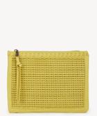 Sole Society Women's Nikole Clutch Chartreuse Straw Vegan Leather From Sole Society