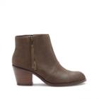Sole Society Sole Society Ines Zipper Ankle Bootie - Taupe