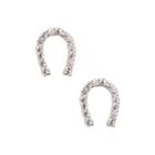 Sole Society Sole Society Mini Horseshoe Studs - Crystal