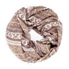 Sole Society Sole Society Knit Print Infinity Scarf - Rosewood-one Size
