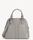 Sole Society Sole Society Marcy Satchel Vegan Structured Dome Bag Grey Leather