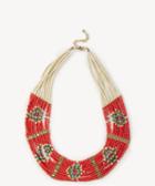 Sole Society Sole Society Tribal Beaded Necklace - Coral Combo-one Size