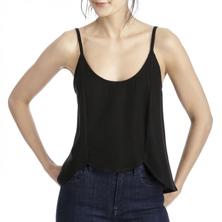 Stylesaint Stylesaint Luxe Twill Scallop Tank - Black