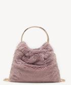 Sole Society Women's Loray Clutch Faux Fur Mauve Polyester From Sole Society