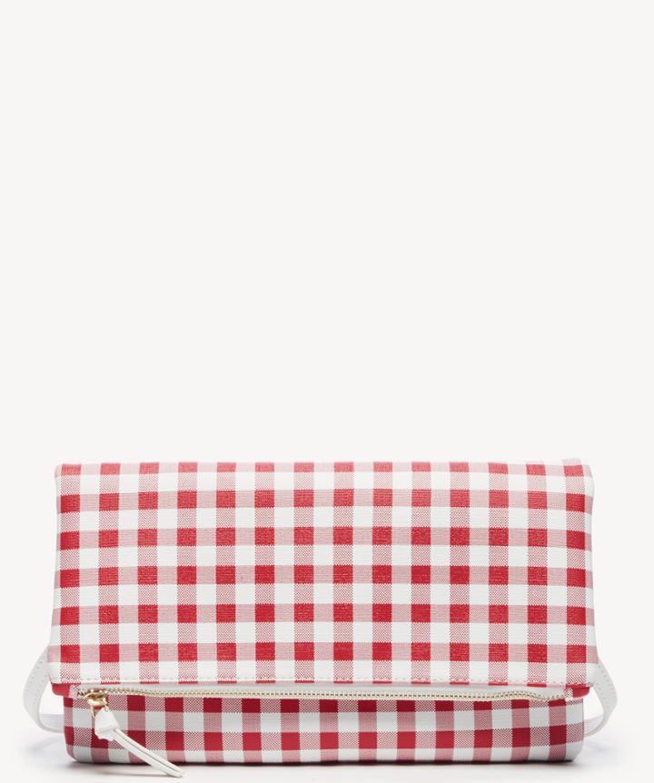 Sole Society Sole Society Jacey Clutch Foldover Red White