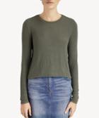 Stylesaint Stylesaint Eucalyptus Ribbed Top Olive Size Small Modal Spandex From Sole Society