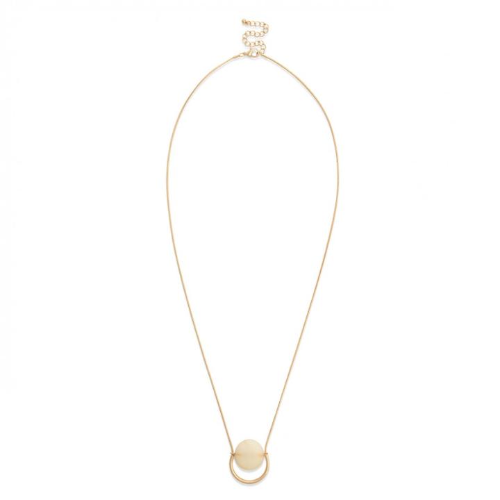 Sole Society Sole Society Stone Half Circle Pendant - Gold-one Size