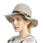 Sole Society Sole Society Dimpled Wide Brim Wool Hat - Camel