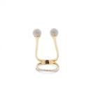 Sole Society Sole Society Pave Sphere U Ring - Gold-one Size