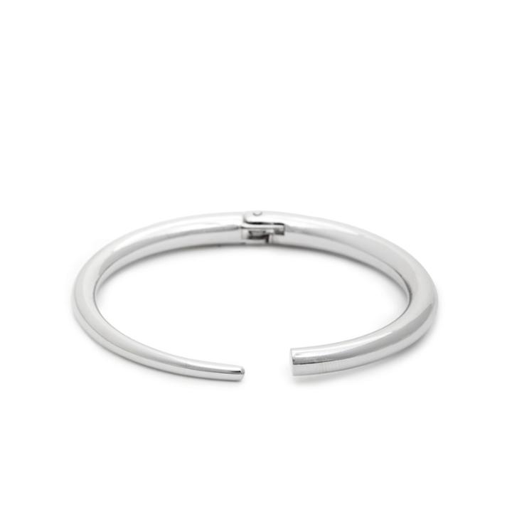 Sole Society Sole Society Sleek Metal Bangle - Silver-one Size