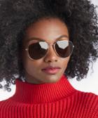 Sole Society Women's Lorna Aviator Sunglasses Black One Size Plastic From Sole Society