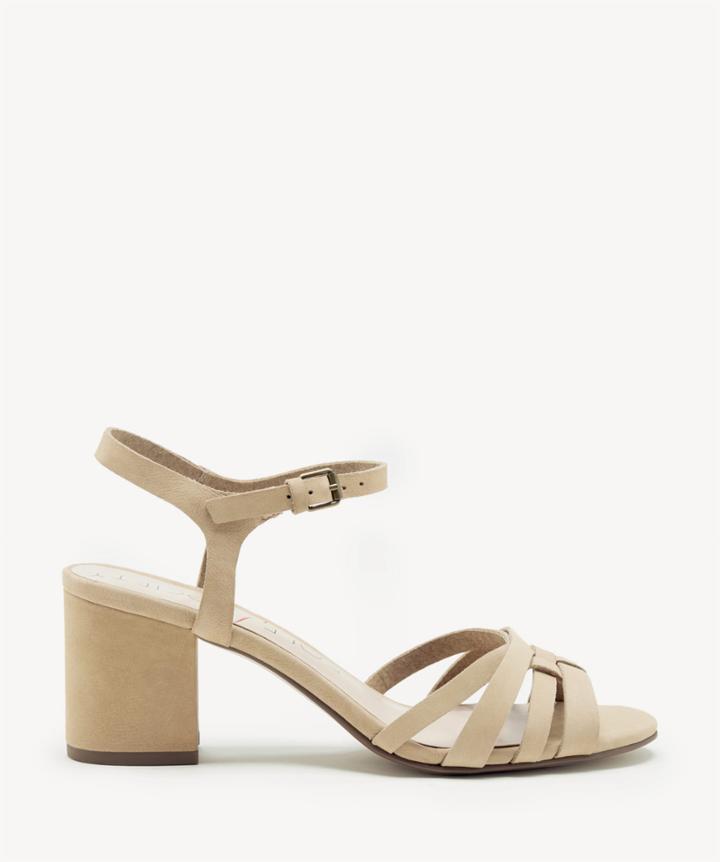 Sole Society Sole Society Paulina Ankle Strap Heels Sandals Natural Size 6.5 Leather