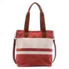 Sole Society Sole Society Lauren Stripe Tote - Coral-one Size